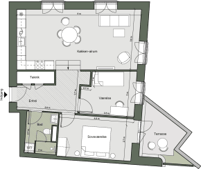 Plantegning for: Bolig 001 <wbr> Grethe Ingmanns Vej 9, st. tv