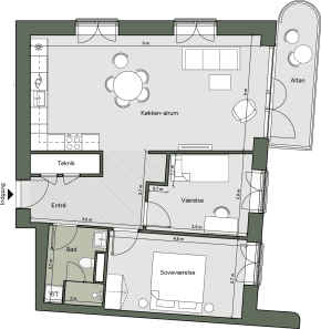 Plantegning for: Bolig 007 <wbr> Grethe Ingmanns Vej 9, 2. mf