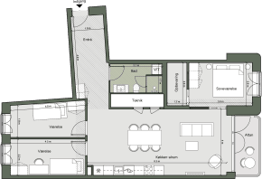 Plantegning for: Bolig 011 <wbr> Grethe Ingmanns Vej 9, 3. th