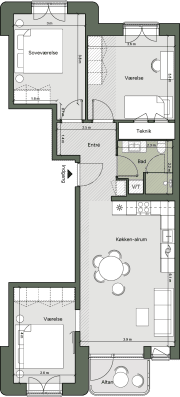 Plantegning for: Bolig 016 <wbr> Grethe Ingmanns Vej 11, 1.
