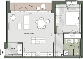 Plantegning for: Bolig 177 <wbr> Grethe Ingmanns Vej 39, st. th
